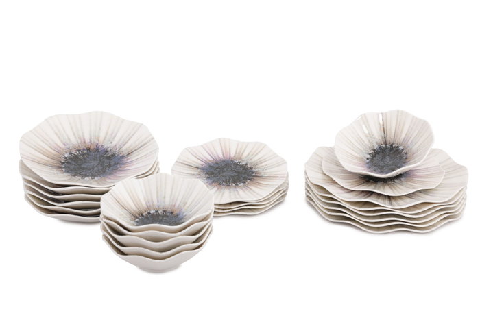 Hermia Juego de vajilla de porcelana de 24 piezas Multicolor